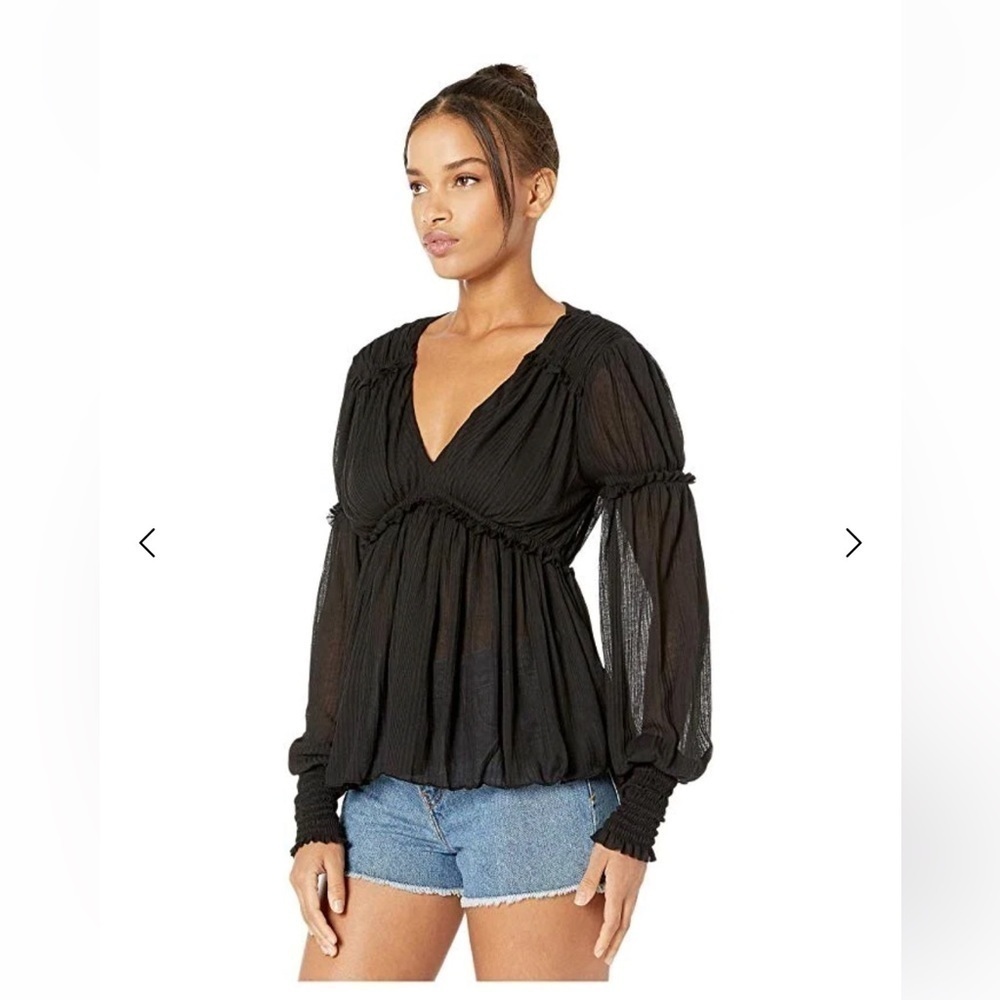 Free People Day Dreaming Balloon Sleeve Top Size S - Picture 4 of 11